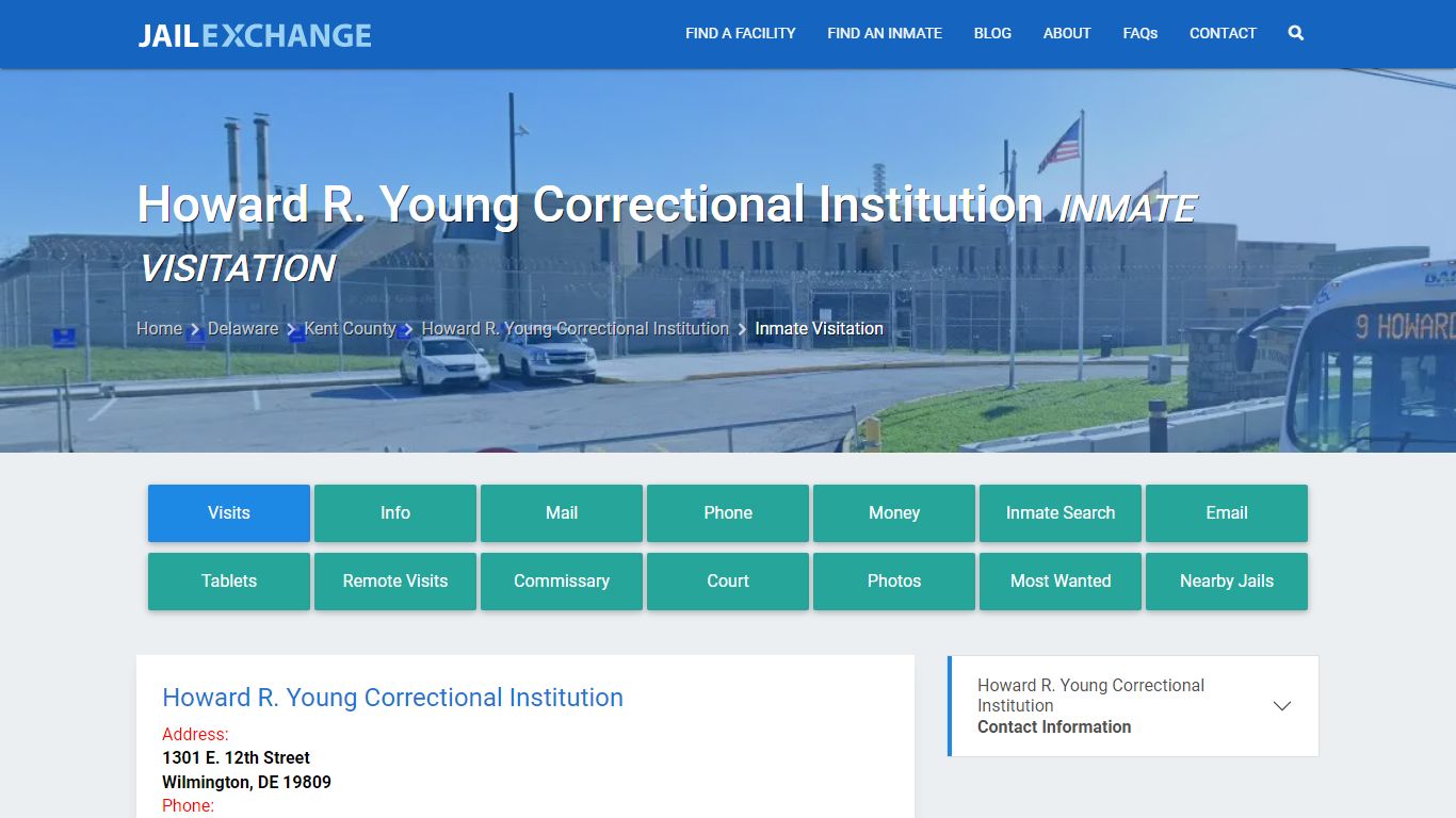 Howard R. Young Correctional Institution Inmate Visitation - Jail Exchange